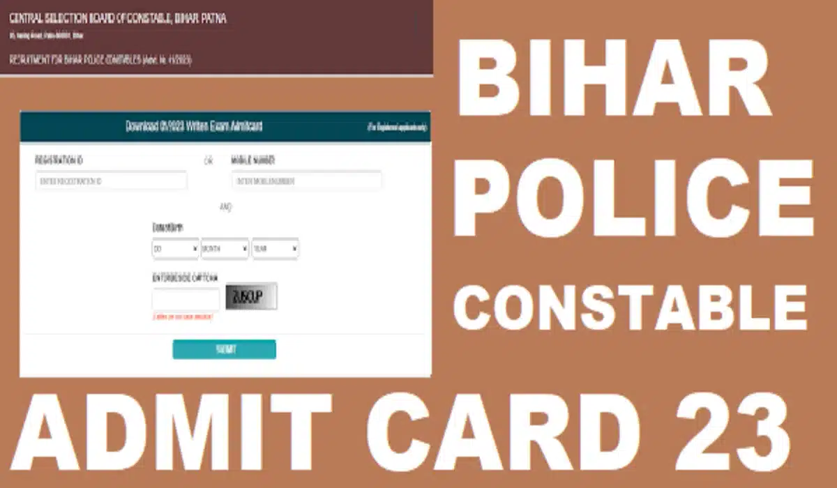 bihar police constable admit card 2023